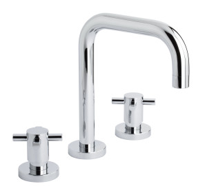 Batería de lavabo caño recto Cromado Kross